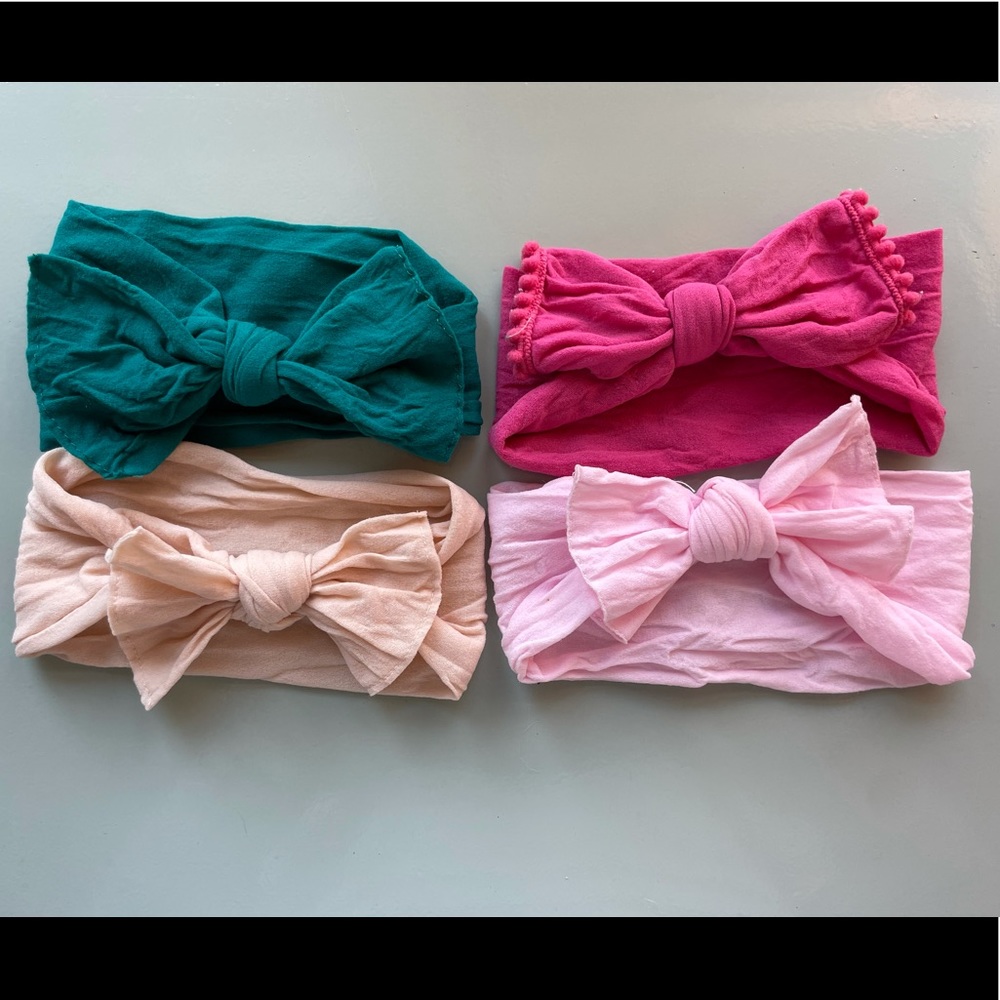 Lot of 4 Baby Bling Bows